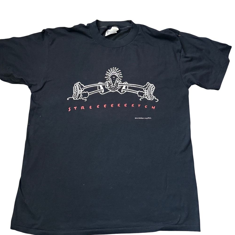 Vintage 1991 Fido Dido Gym Stretch T-Shirt Mens‎ XL Black Single Stitch USA FF20